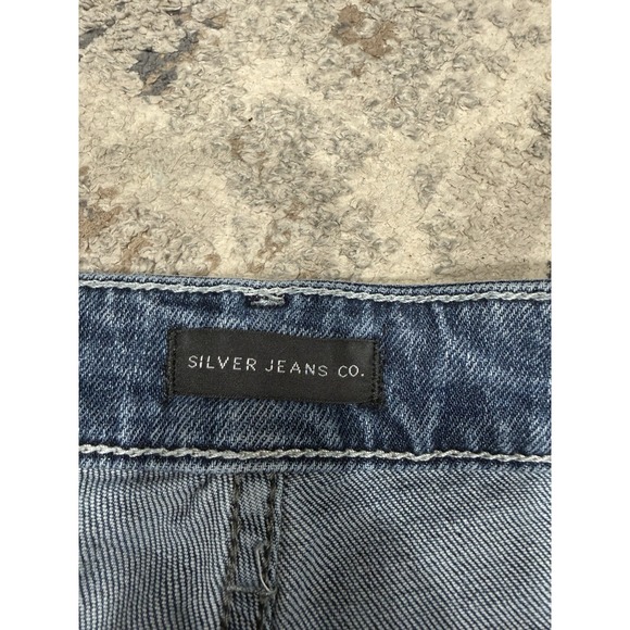 Silver Jeans Suki Slim Boot Blue Womens Size 33x33 Fits 37x31 - Picture 7 of 16